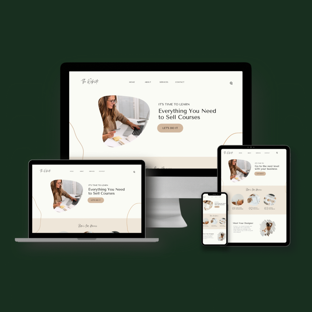 modern neutral digital product computer mockup promotional instagram post